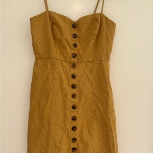 Women’s Skater Socialite Mustard Yellow Dress. Size Medium